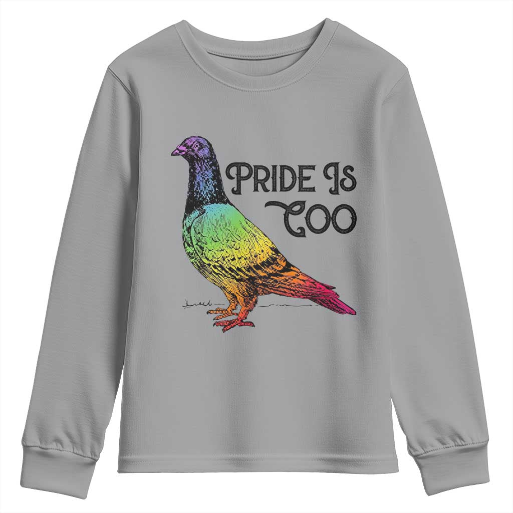 Pride Is Coo Pigeon Youth Sweatshirt Funny LGBTQ Pride Month