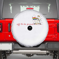 Silly Goose LGBTQ Pride Spare Tire Cover Off To Be Proud
