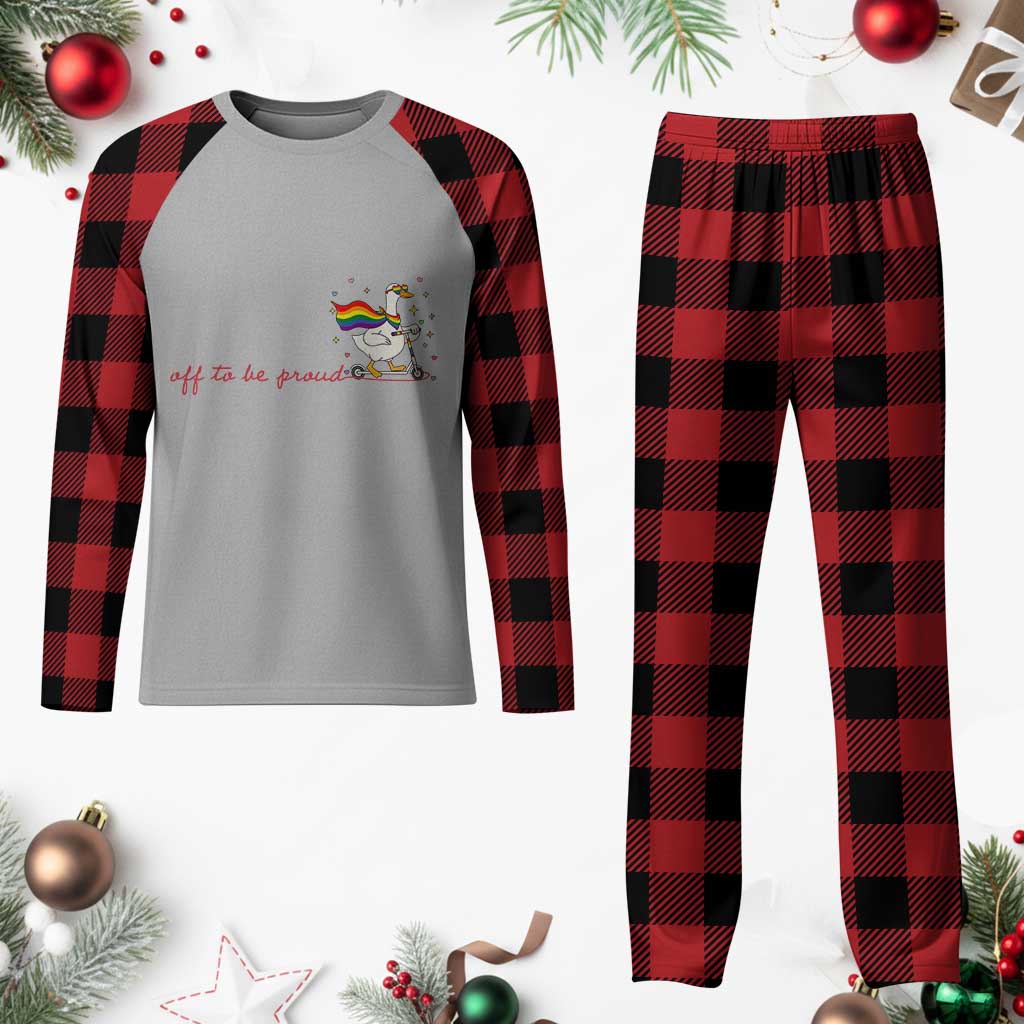 Silly Goose LGBTQ Pride Plaid Pajama Set Off To Be Proud