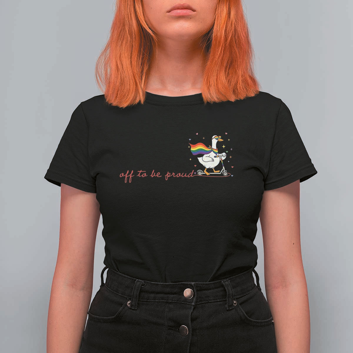 Silly Goose LGBTQ Pride T Shirt For Women Off To Be Proud