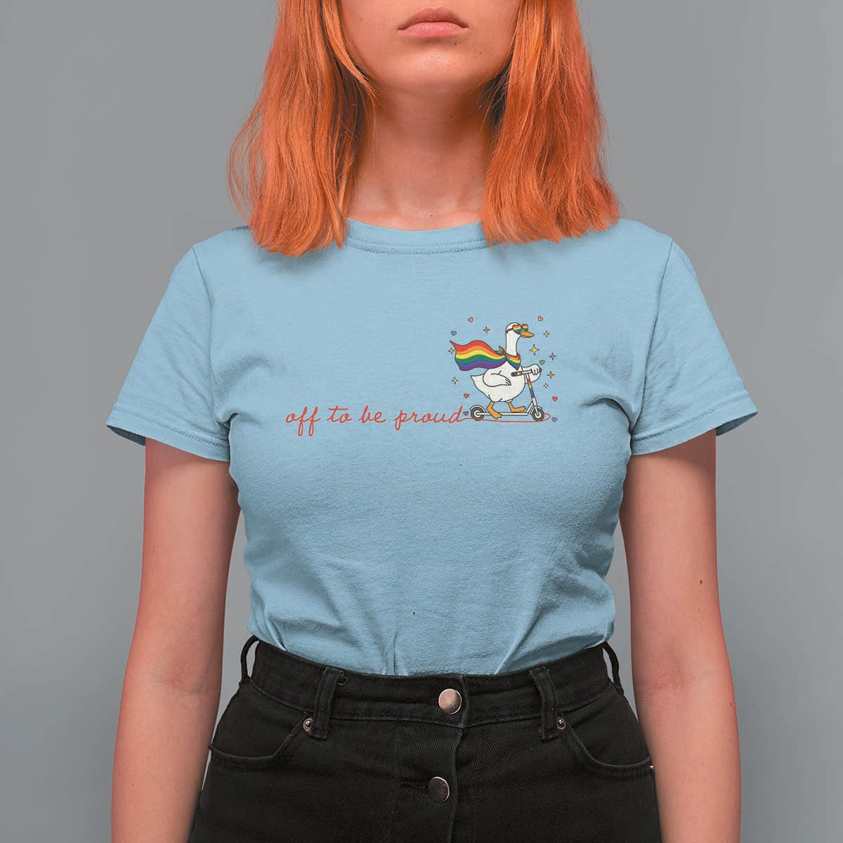 Silly Goose LGBTQ Pride T Shirt For Women Off To Be Proud