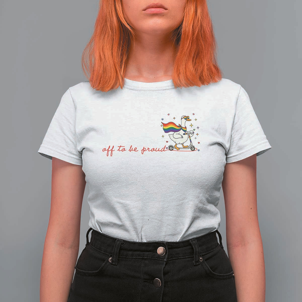 Silly Goose LGBTQ Pride T Shirt For Women Off To Be Proud