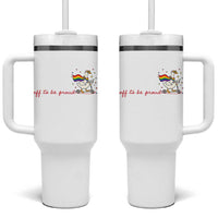 Silly Goose LGBTQ Pride Tumbler With Handle Off To Be Proud