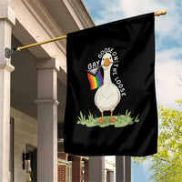 Silly Goose LGBTQ Rainbow Garden Flag Funny Gay Pride Month