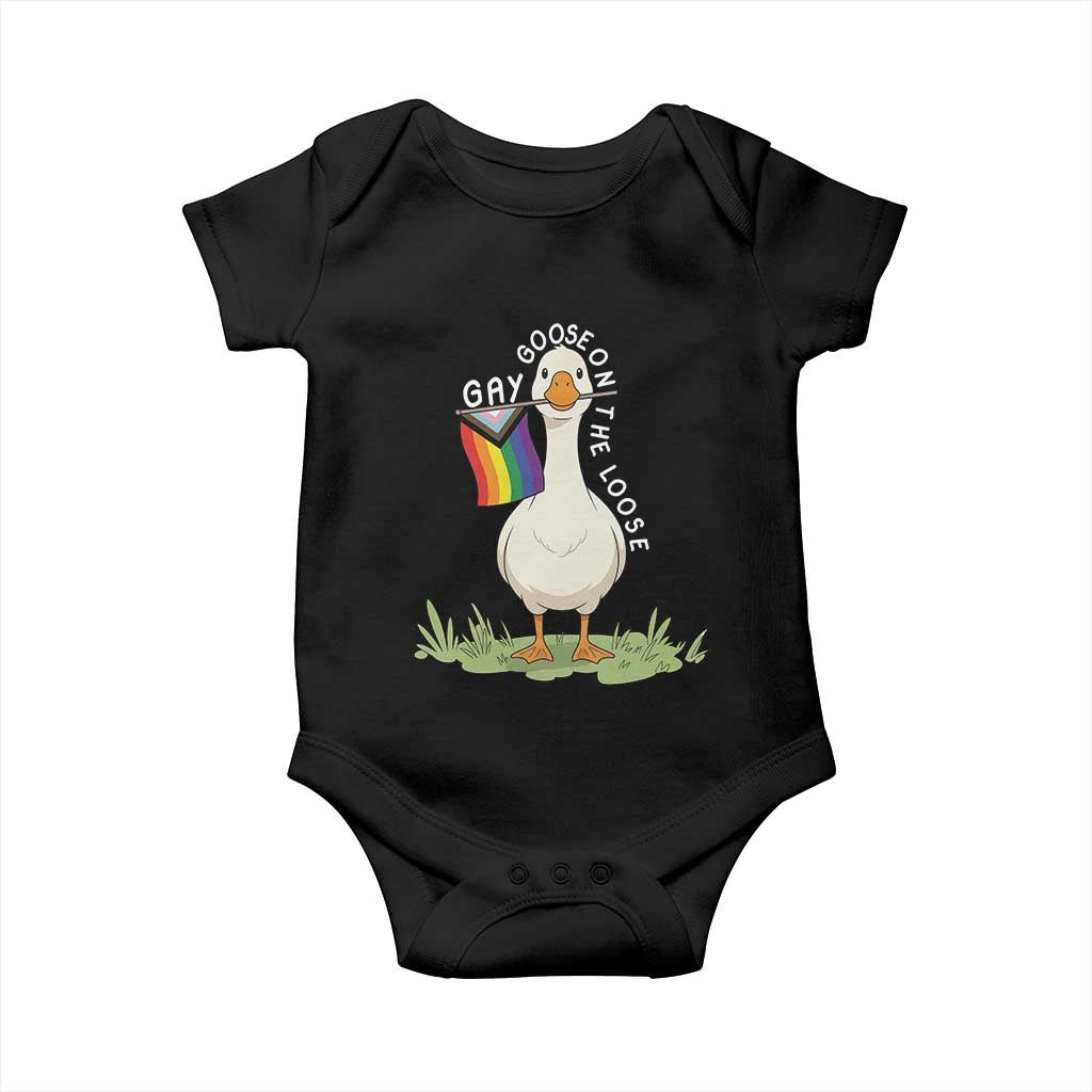 Silly Goose LGBTQ Rainbow Baby Onesie Funny Gay Pride Month