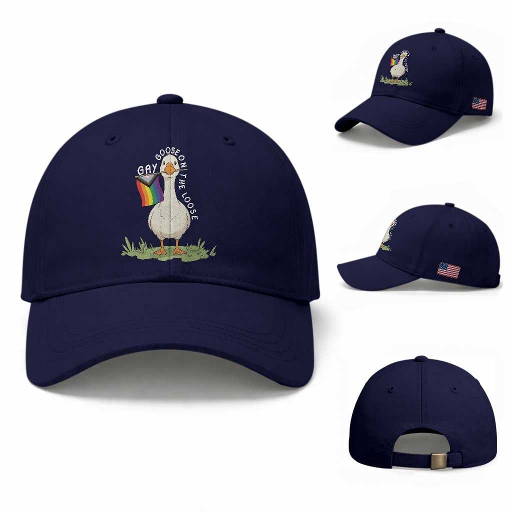 Silly Goose LGBTQ Rainbow Baseball Cap Funny Gay Pride Month