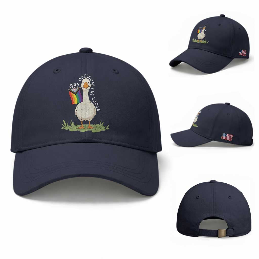Silly Goose LGBTQ Rainbow Baseball Cap Funny Gay Pride Month