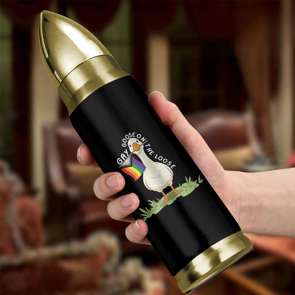 Silly Goose LGBTQ Rainbow Bullet Tumbler Funny Gay Pride Month
