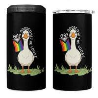 Silly Goose LGBTQ Rainbow 4 in 1 Can Cooler Tumbler Funny Gay Pride Month