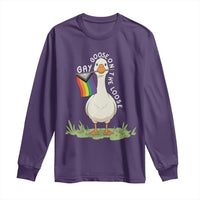 Silly Goose LGBTQ Rainbow Long Sleeve Shirt Funny Gay Pride Month