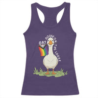 Silly Goose LGBTQ Rainbow Racerback Tank Top Funny Gay Pride Month