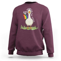 Silly Goose LGBTQ Rainbow Sweatshirt Funny Gay Pride Month