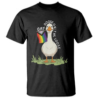Silly Goose LGBTQ Rainbow T Shirt Funny Gay Pride Month