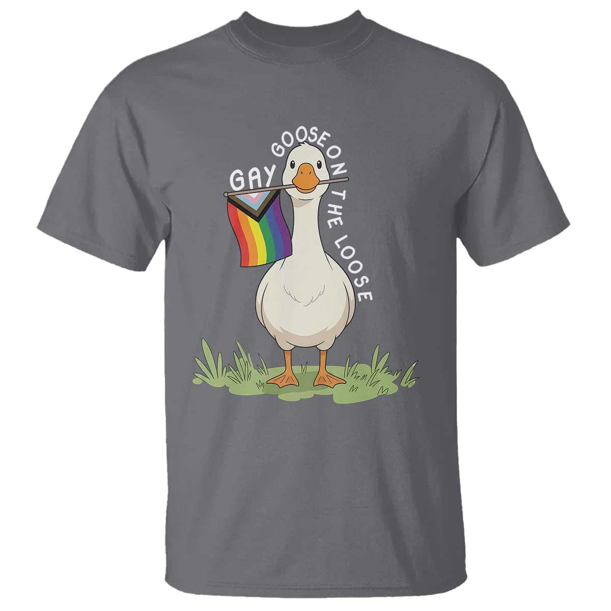 Silly Goose LGBTQ Rainbow T Shirt Funny Gay Pride Month