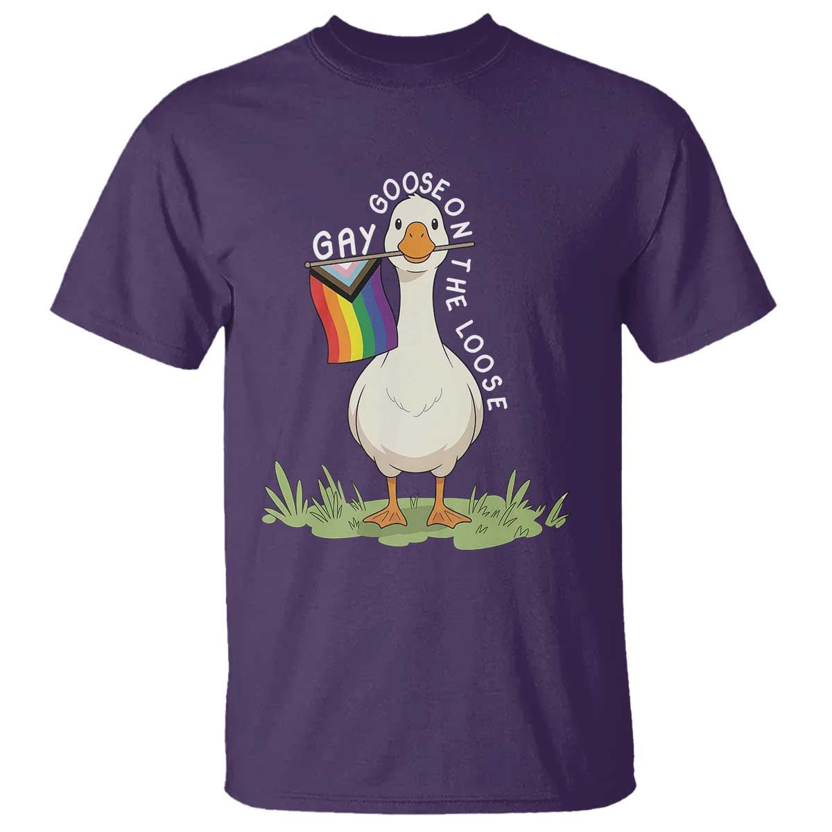 Silly Goose LGBTQ Rainbow T Shirt Funny Gay Pride Month