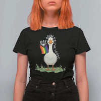 Silly Goose LGBTQ Rainbow T Shirt For Women Funny Gay Pride Month