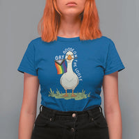 Silly Goose LGBTQ Rainbow T Shirt For Women Funny Gay Pride Month
