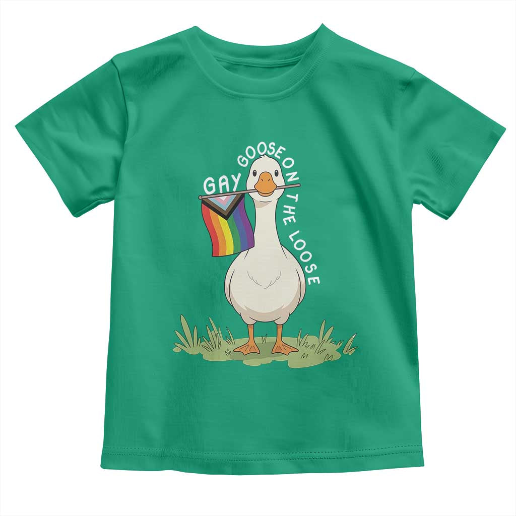 Silly Goose LGBTQ Rainbow Toddler T Shirt Funny Gay Pride Month