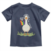 Silly Goose LGBTQ Rainbow Toddler T Shirt Funny Gay Pride Month