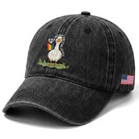 Silly Goose LGBTQ Rainbow Washed Cotton Baseball Cap Funny Gay Pride Month