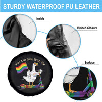 You Are Safe With Me Spare Tire Cover LGBTQ Pride Goose Rainbow