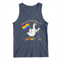 You Are Safe With Me Tank Top LGBTQ Pride Goose Rainbow