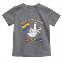 You Are Safe With Me Toddler T Shirt LGBTQ Pride Goose Rainbow