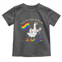 You Are Safe With Me Toddler T Shirt LGBTQ Pride Goose Rainbow