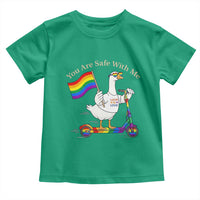 You Are Safe With Me Toddler T Shirt LGBTQ Pride Goose Rainbow