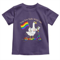 You Are Safe With Me Toddler T Shirt LGBTQ Pride Goose Rainbow