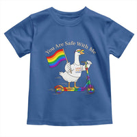 You Are Safe With Me Toddler T Shirt LGBTQ Pride Goose Rainbow