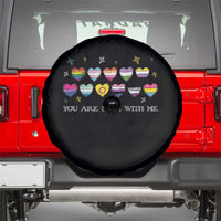 You Are Safe With Me Spare Tire Cover LGBTQ Support Rainbow Flags Ally