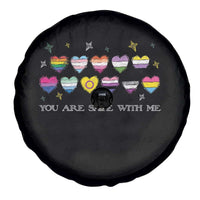 You Are Safe With Me Spare Tire Cover LGBTQ Support Rainbow Flags Ally