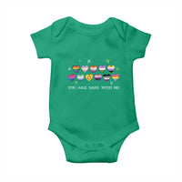 You Are Safe With Me Baby Onesie LGBTQ Support Rainbow Flags Ally