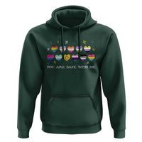 You Are Safe With Me Hoodie LGBTQ Support Rainbow Flags Ally