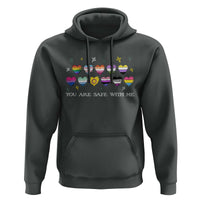 You Are Safe With Me Hoodie LGBTQ Support Rainbow Flags Ally
