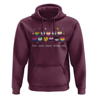 You Are Safe With Me Hoodie LGBTQ Support Rainbow Flags Ally