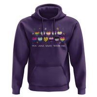 You Are Safe With Me Hoodie LGBTQ Support Rainbow Flags Ally