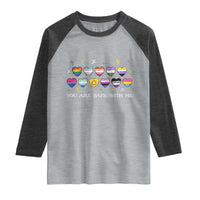 You Are Safe With Me Raglan Shirt LGBTQ Support Rainbow Flags Ally
