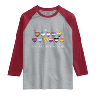 You Are Safe With Me Raglan Shirt LGBTQ Support Rainbow Flags Ally