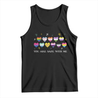 You Are Safe With Me Tank Top LGBTQ Support Rainbow Flags Ally