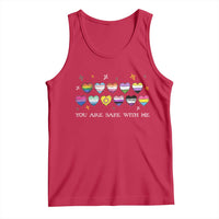 You Are Safe With Me Tank Top LGBTQ Support Rainbow Flags Ally