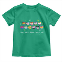 You Are Safe With Me Toddler T Shirt LGBTQ Support Rainbow Flags Ally
