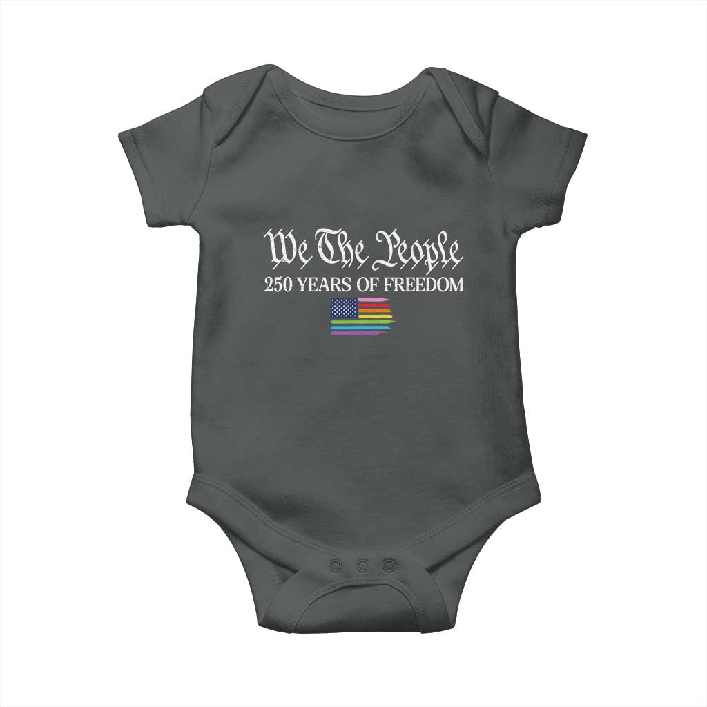 We The People Means Everyone Baby Onesie LGBTQ Gay Pride Rainbow Flags