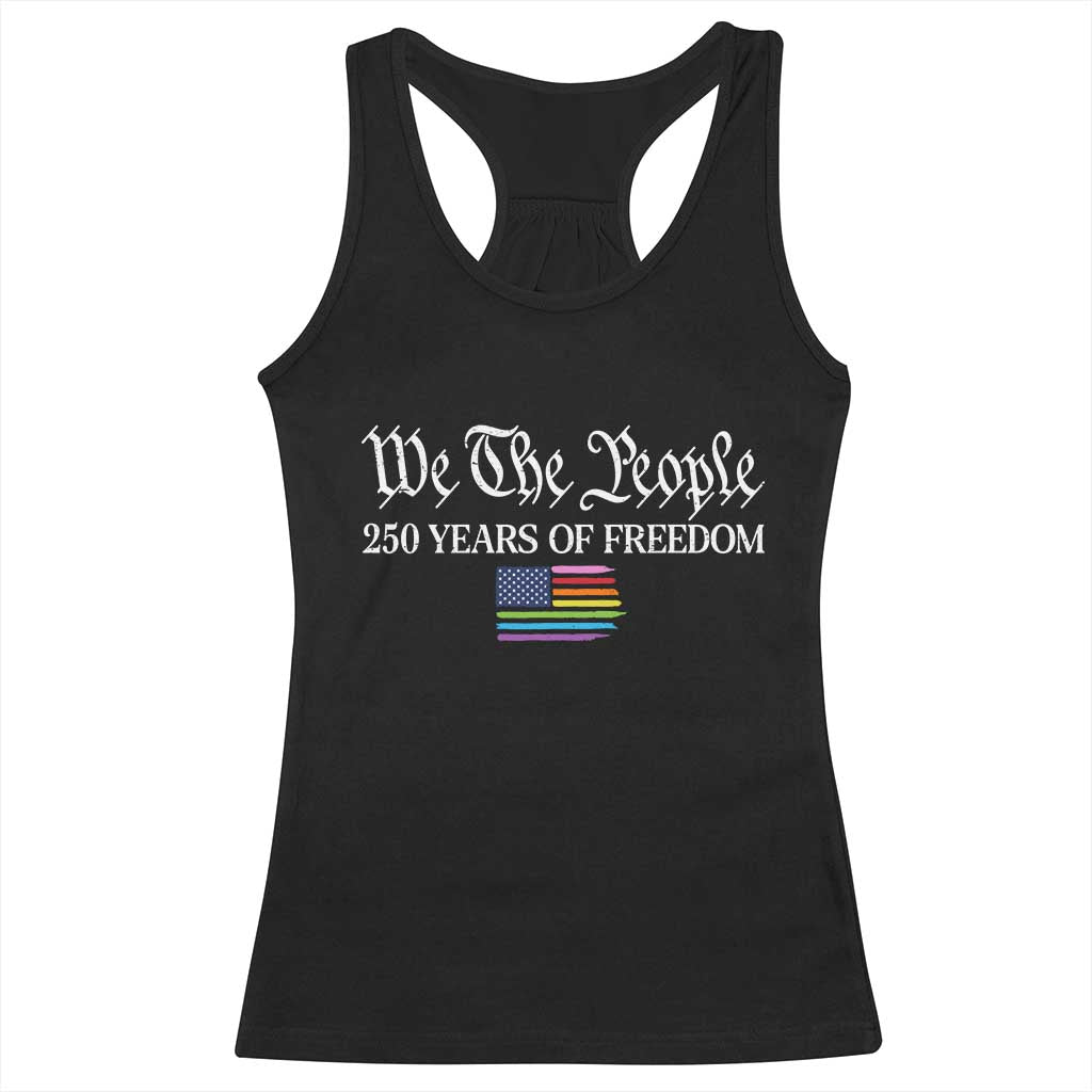 We The People Means Everyone Racerback Tank Top LGBTQ Gay Pride Rainbow Flags