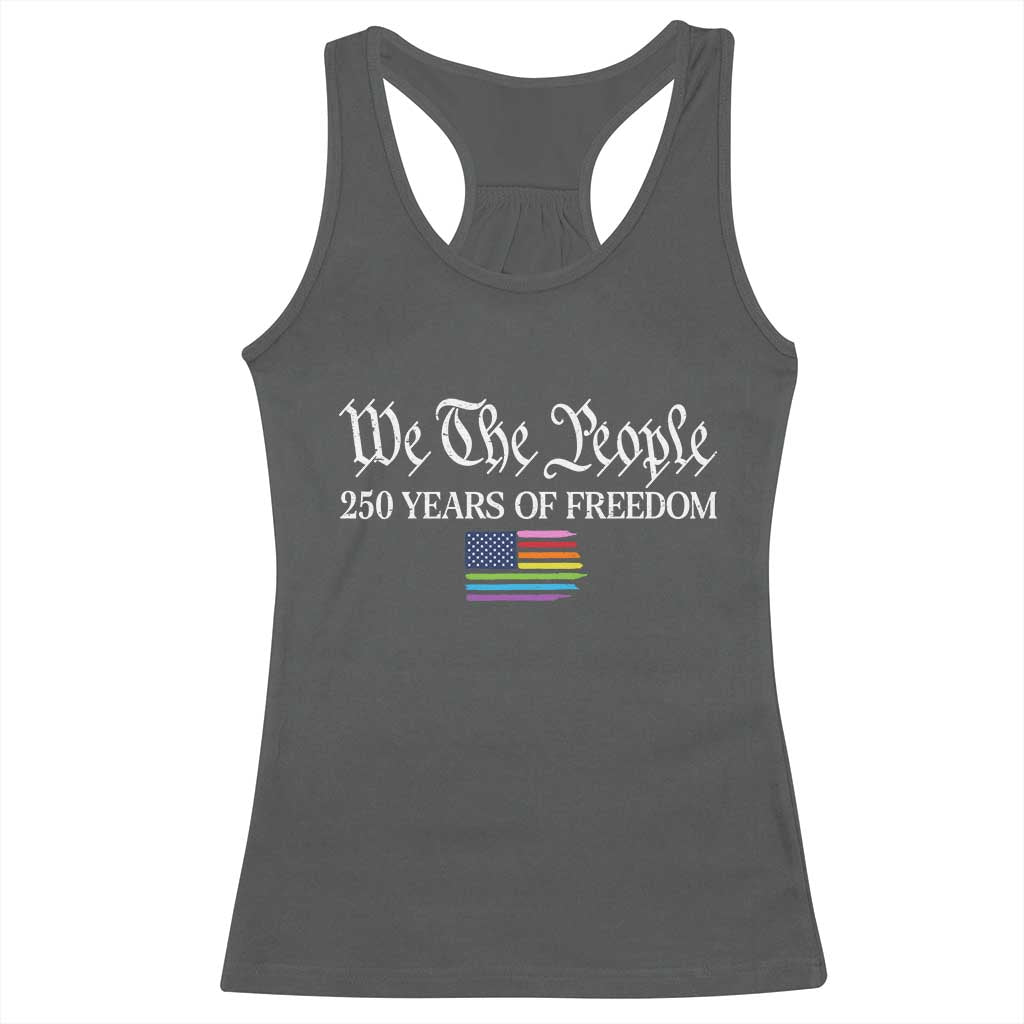 We The People Means Everyone Racerback Tank Top LGBTQ Gay Pride Rainbow Flags