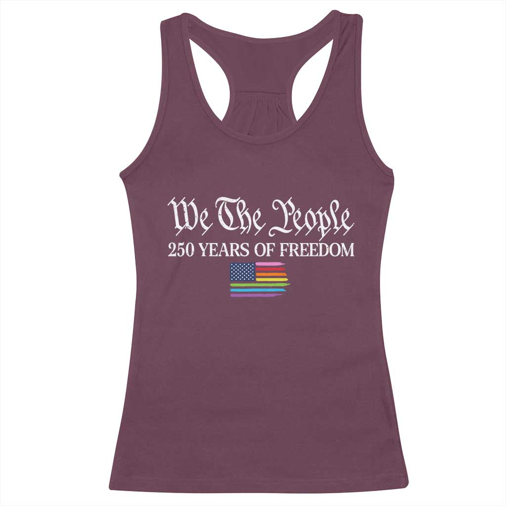 We The People Means Everyone Racerback Tank Top LGBTQ Gay Pride Rainbow Flags