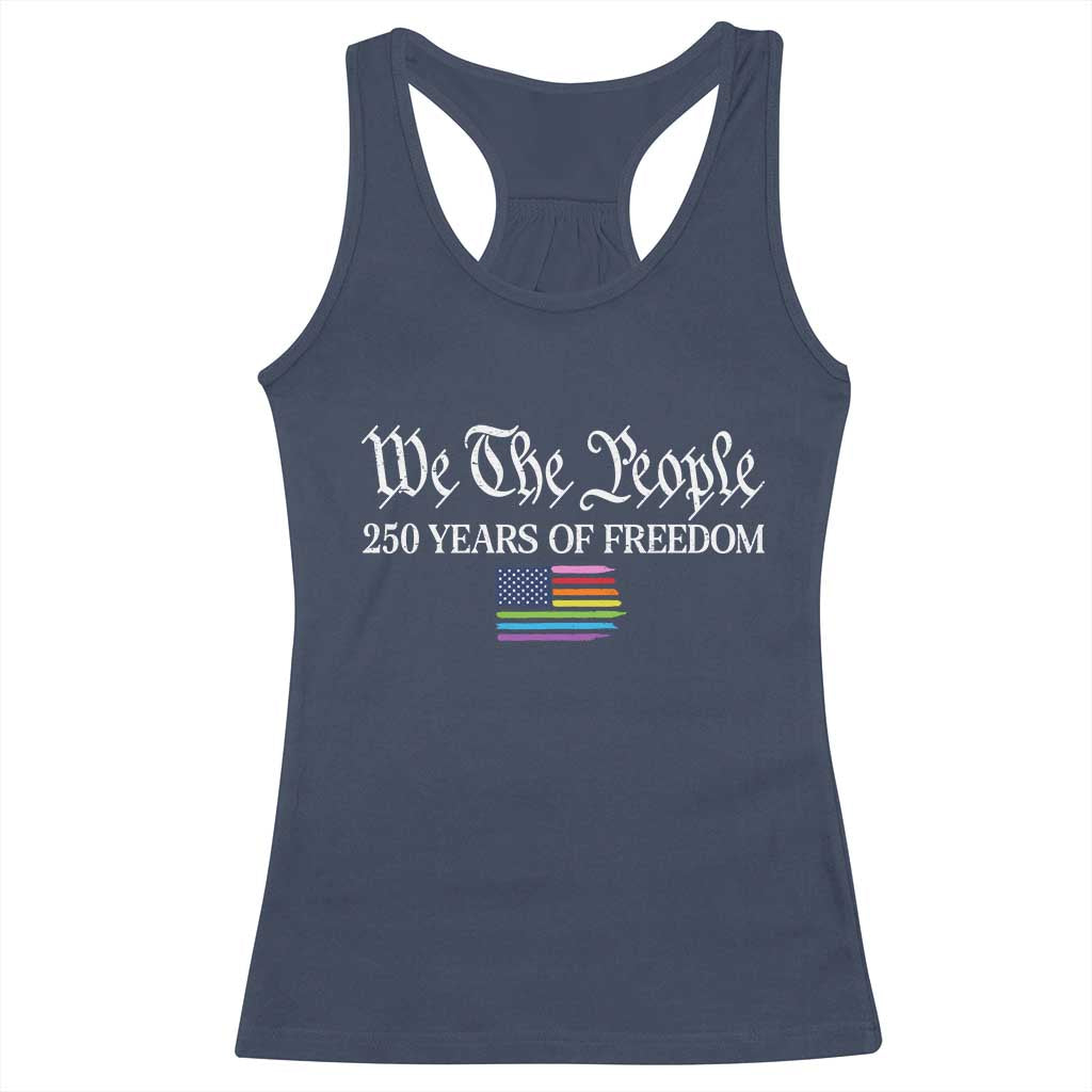 We The People Means Everyone Racerback Tank Top LGBTQ Gay Pride Rainbow Flags