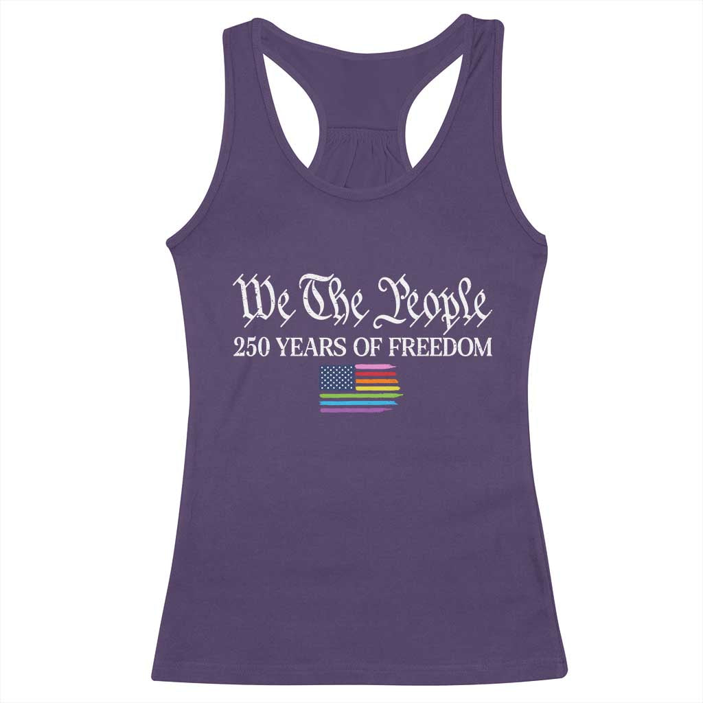 We The People Means Everyone Racerback Tank Top LGBTQ Gay Pride Rainbow Flags