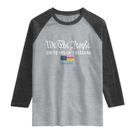We The People Means Everyone Raglan Shirt LGBTQ Gay Pride Rainbow Flags